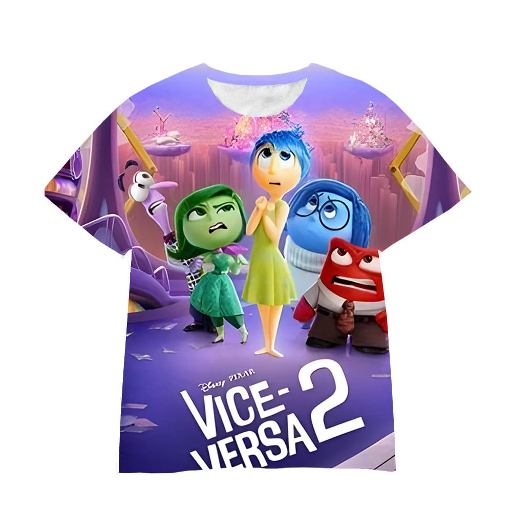 thumbnail image 1 of Camiseta de verano Inside Out 2 para niños y adolescentes, camiseta de dibujos animados, camiseta de manga corta, camiseta divertida, ropa de uniforme de entrenamiento para niñas, 1 of 4