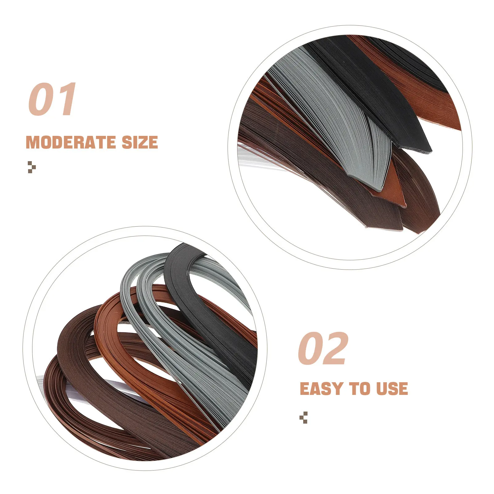 720개 퀼링 종이 스트립 3mm 폭 54cm 길이 6가지 생생한 색상 DIY 공예 카드 만들기 스크랩북 프레임 퀼링 아트