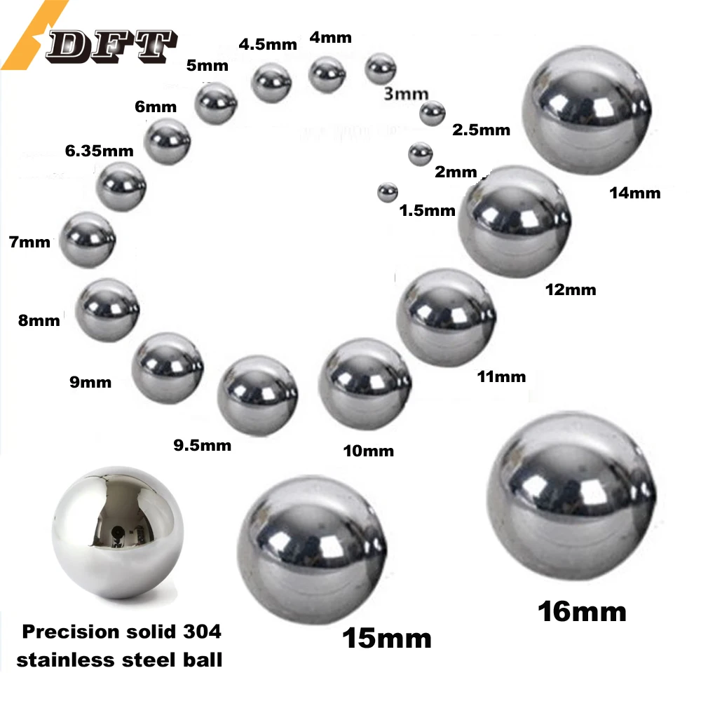 304 Stainless Steel Balls 1-3mm 4mm 5mm 6mm 7mm 8mm 9mm 9.5