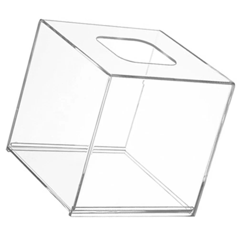 

Napkin Container Napkins Square Dispenser Home Desktop Tissue Decor Acrylic Paper Holder Car Mount