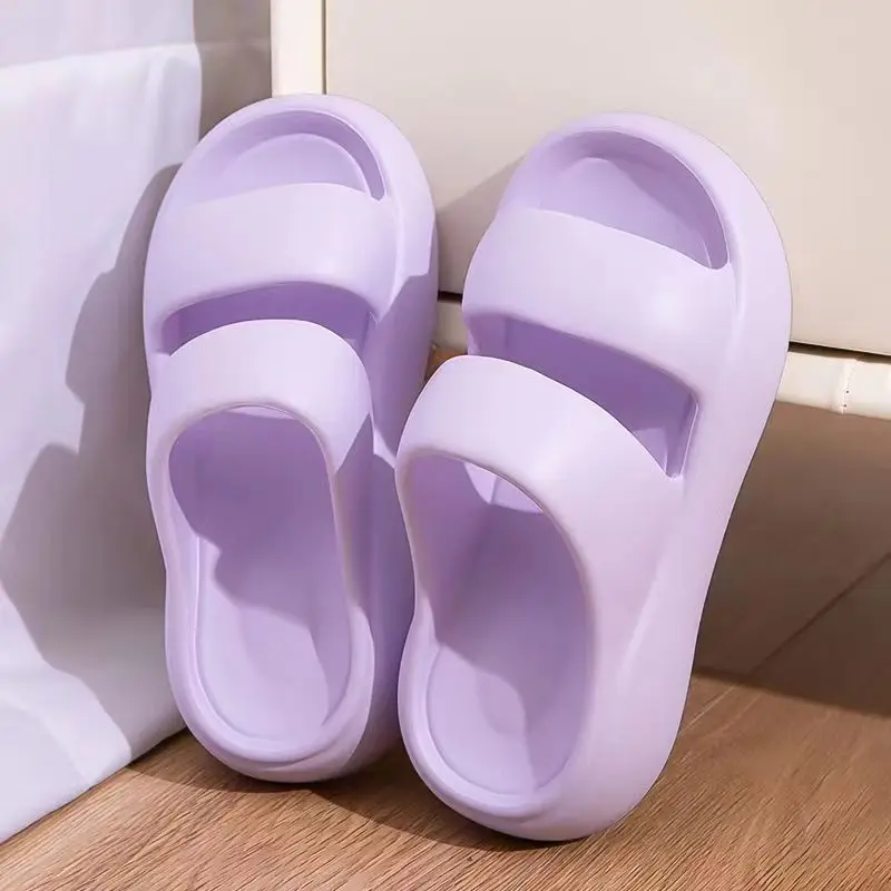 2025 New Summer Women Slippers Couple Beach Slippers Soft EVA Thick Sole Slides Shoes Platform Flat Heel Slippers Casual Sandals 6