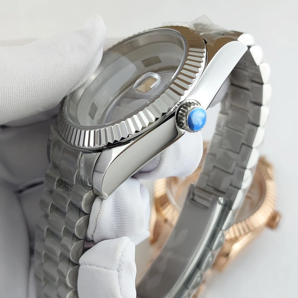 Premium Stainless Steel Watch Case with Sapphire Crystal Glass - 40mm
