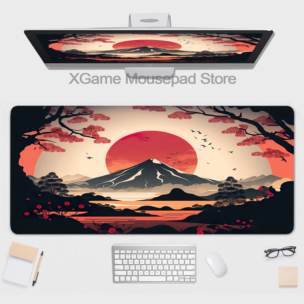 

Japan Mount Fuji Mouse Pad Gamer XL Custom Home New Mousepad XXL MousePads Keyboard Pad Soft Natural Rubber Carpet PC Mouse Mat