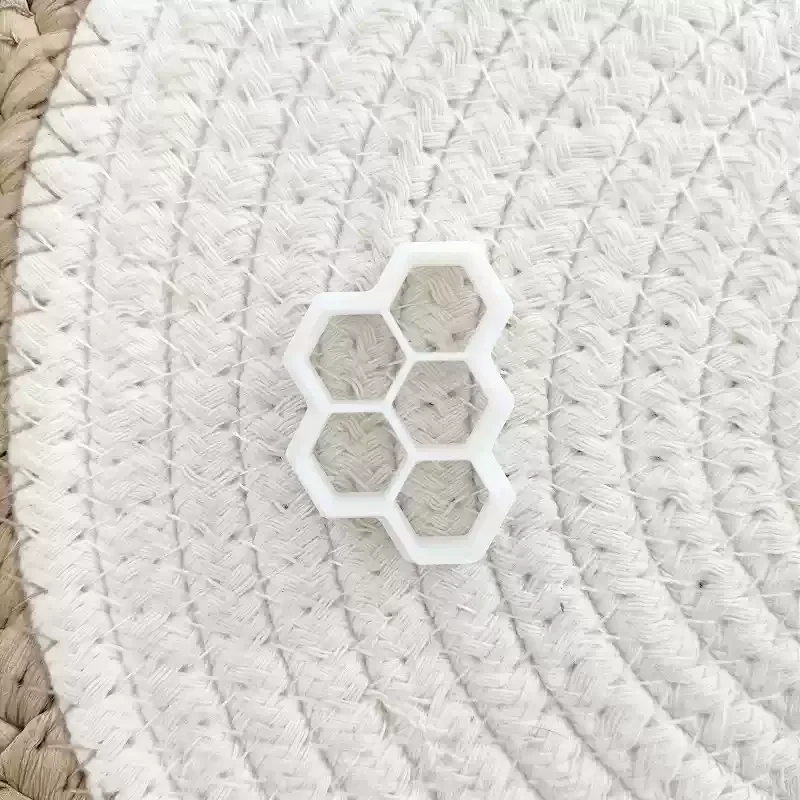 Bee Honeycomb Cookie Cutter Insect Honeybee Pattern Fondant Biscuit Embosser Mold Gingerbread Craft Fondant Cake Decorating Tool