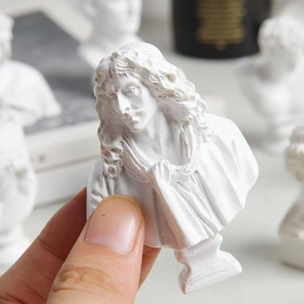 Miniature Greek Mythology Plaster Bust Sculpture