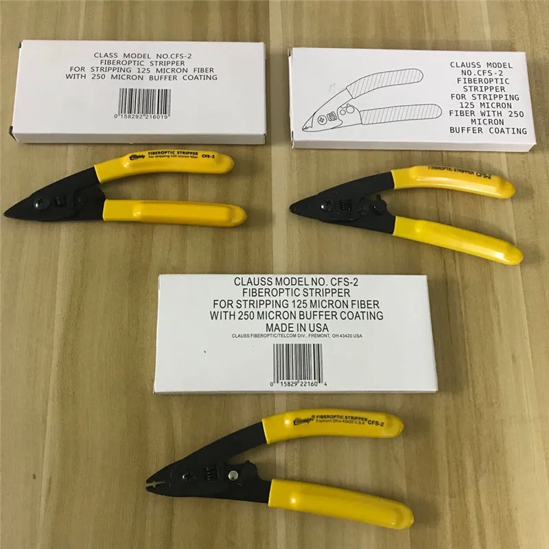 

Clauss CFS-2 Fiber optic Stripper For Stripping Pliers Two Holes 125 Micron Fiber with 250μm 2-3mm Buffer Coating CFS 2