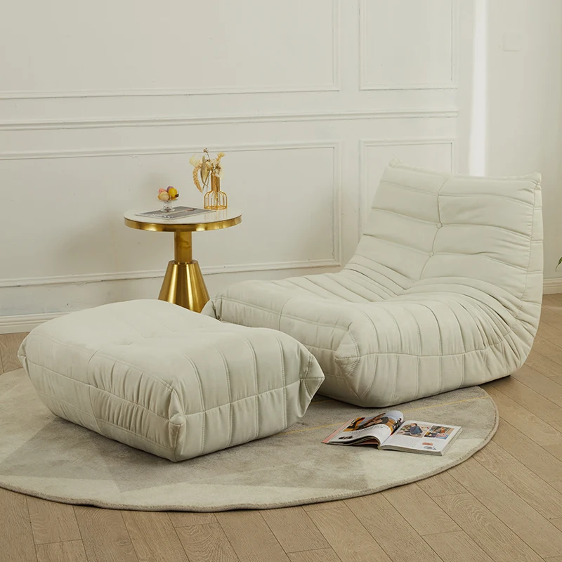 Single Seat Foam Armless Couch Chair Lazy Floor Sofa Fireside Bean Bag Chair Sofa Lounger single chair For Living Room Bedroom Fireside