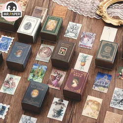 Mr.paper 100pcs/box Vintage Story Kraft Paper Scrapbooking/Card Making/Journaling Project DIY Diary Decoration LOMO Cards