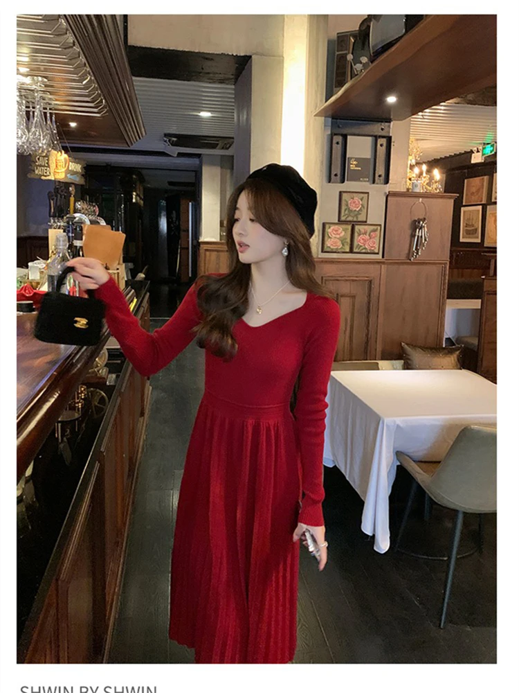 

Spring Women Dress Bodycon Mini Evening Female Vintage Party Knitted Women Dresses Girl Casual Vestido Prom Sexy Skinny Fall Y2K
