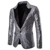 New Men Luxury Sequin Suit Loose Lapel Collar Jacket Fashion Singer Host Wedding Prom Party Stage Performance Dress Blazer 6