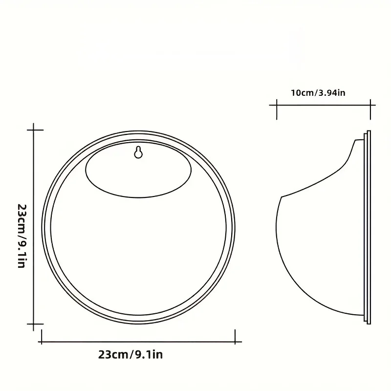 Classic Round Geometric Pattern Plastic Wall Hanging Vase with Plant Stand Wall Decor for Green Plants and Flowers, Fish Bowl 5