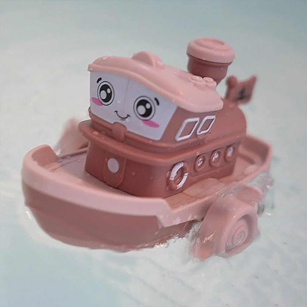 Cartoon Ship Wind Up Clockwork Boat Toy Kids Baby Bath Water Educational Toys for Children Kids Toddlers Gifts 4