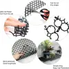 12Pcs/set Garden Anti-Cat Prickle Mat Cat Scat Mat with Ground Spikes and Cable Ties Keep Cat Dog Away Digging Repellent Mat 5