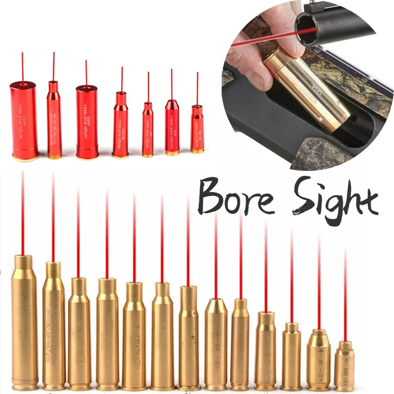 Ewolf Red Dot Laser Brass Boresight Cal Cartridge Bore Sighter For