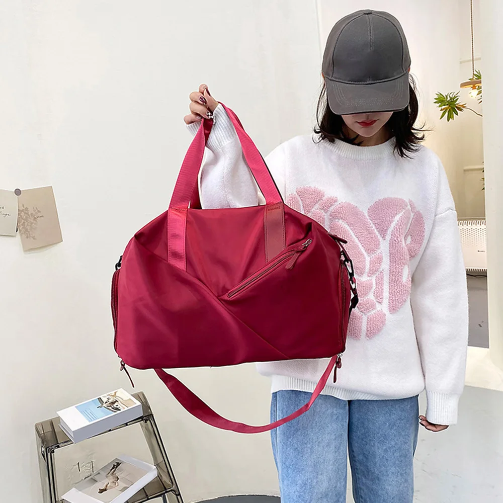 Black Sports Gym Bag Travel Dry Wet Bag Handbag Multifunction Swimming Shoulder Messenger Weekend Fitness Training Bag 4