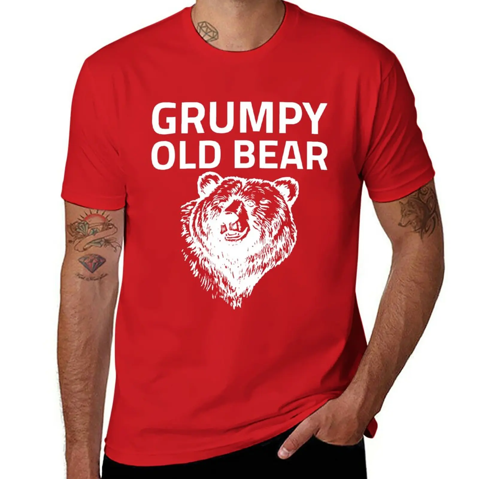 New Grumpy Old Bear T-Shirt Plus Size Top T-Shirt Per Un Ragazzo Vestiti Estivi Magliette Divertenti Per Uomo