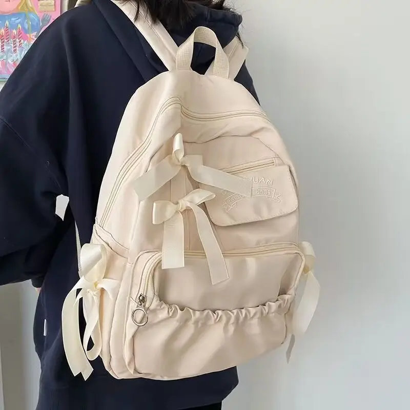 Japanese Cute Bow Y2k Fashion School Bags Backpack Travel Bag High-capacity Storage Bag Student Package Kawaii Back Pack 4