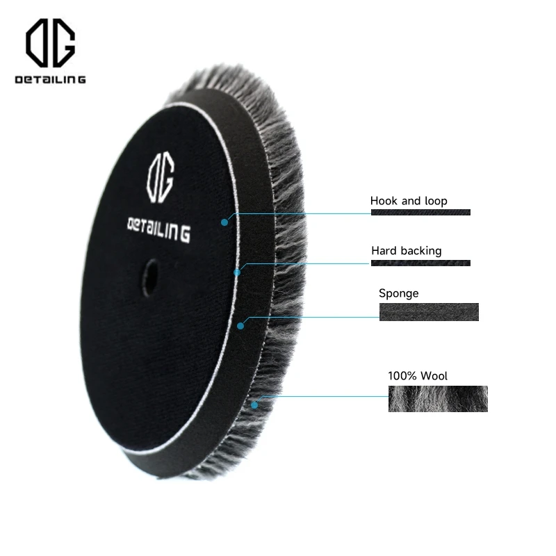 DETAILING Car Polishing Pad Wool ing Pads Waxing Polishing Disc Cleaning Scratch Removal Tool 3/5/6 Inch Self-Adhesive