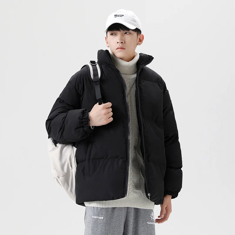 Winter New Stand Collar Thickened Couple Cotton Coat