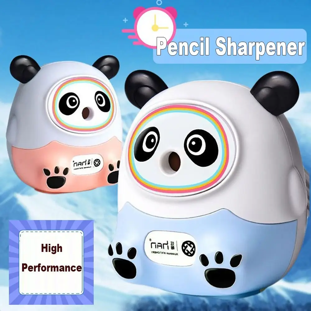 Hand Crank Cute Panda Mechanical Pencil Sharpener Automatically Enters Lead Creative Stationery Office School Student Supplies cute mini pencil sharpener school supplies for student office stationery gifts original 1pcs mechanical fantastic