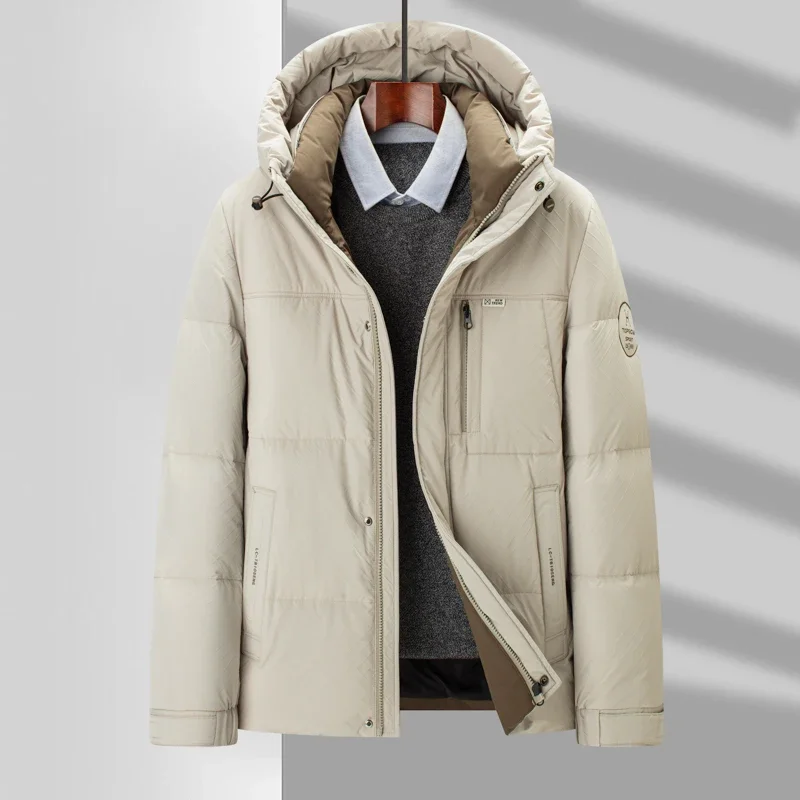 Chaqueta de plumón ligera con capucha para hombre, plumón de pato acolchado para hombre, abrigos de invierno 2024 para hombre, chaqueta acolchada de diseñador para hombre