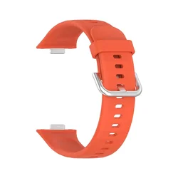Silicone Sport Strap Replacement for Smart Watch - Durable Wristband Accessories (Orange)