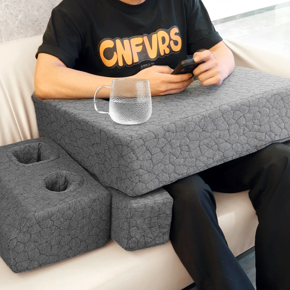 Extra Large Reading & Gaming Pillow Adjustable Laptop Lap Desk Pillow Arm Rest Pillow for Reading Gaming Working and More 3