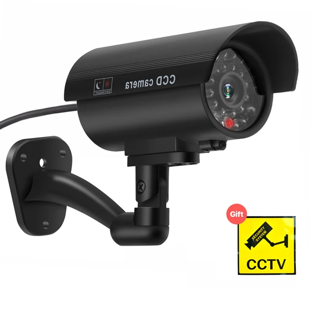 Fausse Caméra Factice De Vidéosurveillance Étanche, Sécurité Intérieure Et  Extérieure, Led Rouge Clignotante, Livraison Gratuite - Caméras De  Surveillance - AliExpress