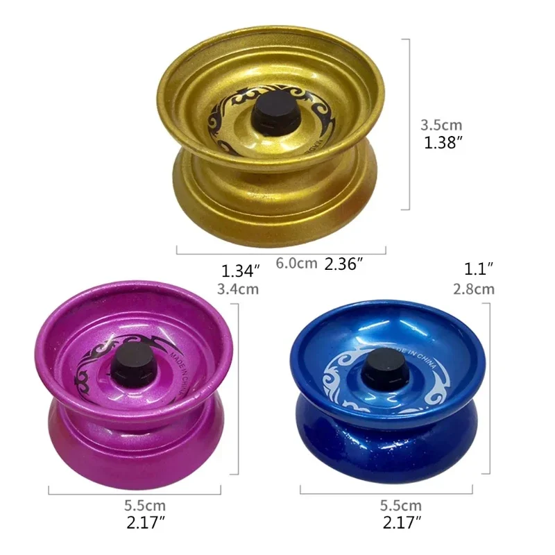 Professional Alumunum Alloy YoYo String Trick Yo-Yo Ball Classic Toys Y-axis Rotating Yoyo for Kids Simple Collectibles Toy 1pc