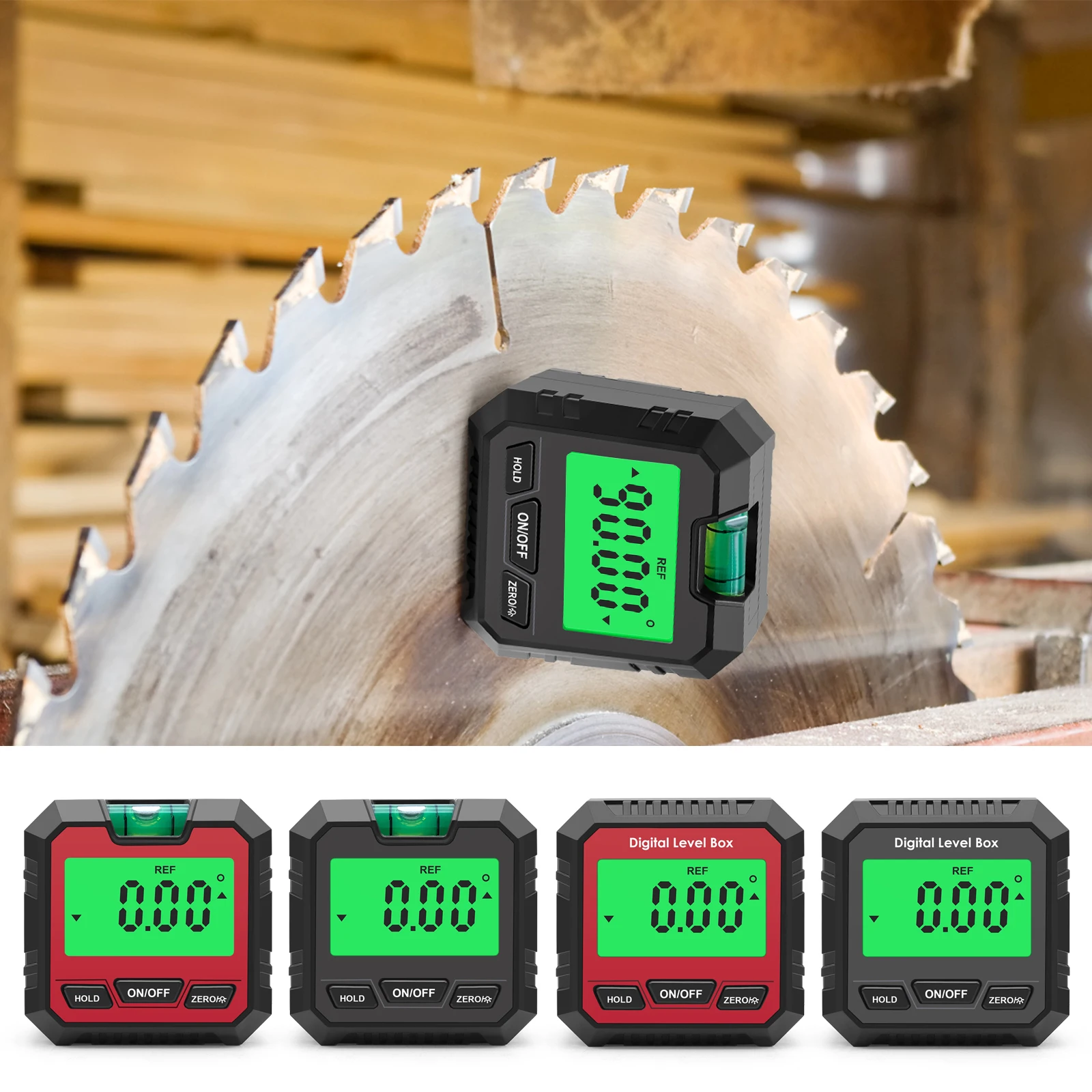 360 Degree Digital Level Box Protractor Angle Finder Bevel Ruler Gauge Inclinometer with Magnetic Based Backlight 4