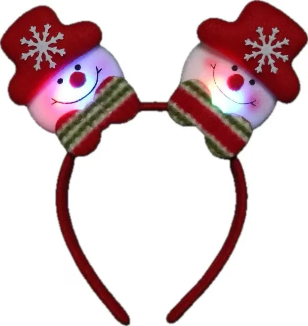 Christmas Headband Santa Claus Elk Antlers Reindeer Headband Cosplay Ears Led Glowing Ornaments Party Christmas Hair Accessories