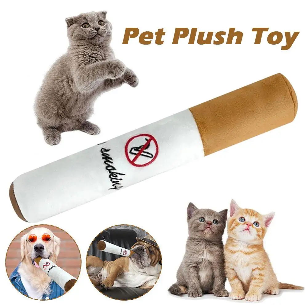 

Pet Funny Toys Cigar Big Smoke Plush Sound Squeak Fake Toys Pet Chew Game Cigarettes Molar Dog Resistant Bite Toy Interacti L9O5