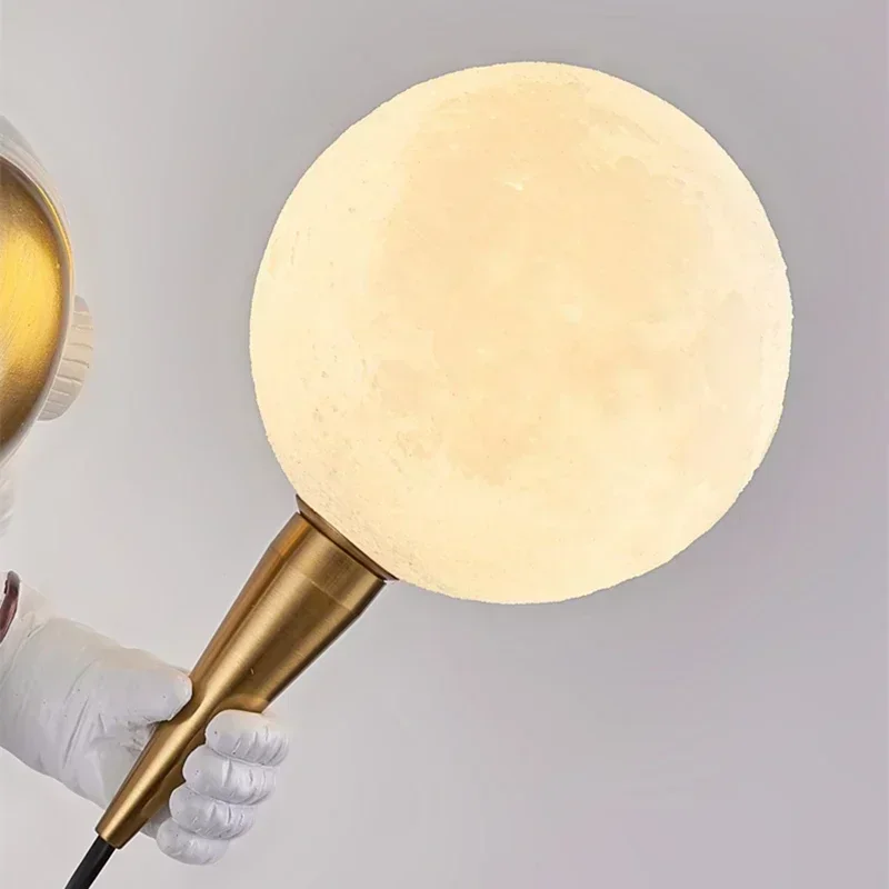 Nordic Personality Moon Astronaut Children's Room Wall Lamp Dining Room Kitchen Bedroom Study Balcony Aisle Led Light Decoration led light led wall lamp wall light