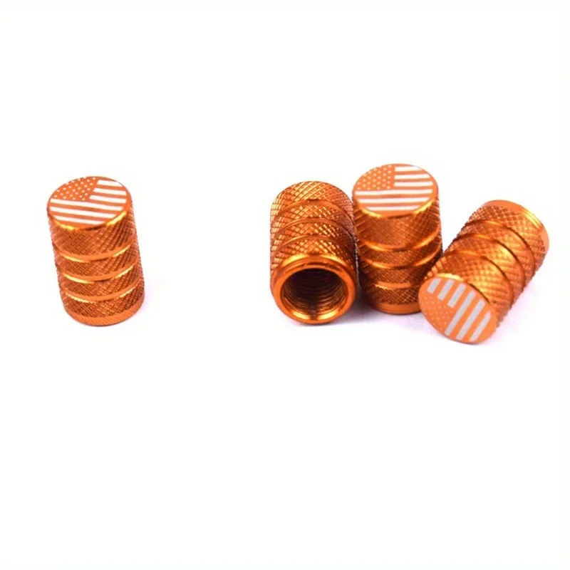 Vibrant Aluminum Alloy Tire Valve Dust Caps - Set of 10