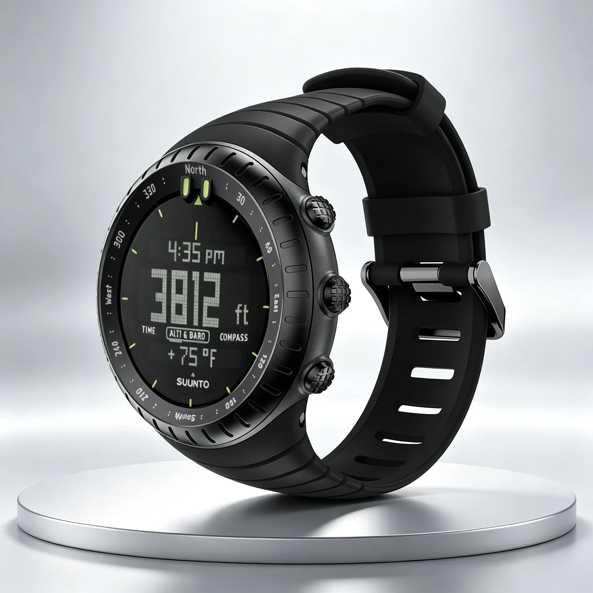 Silicone Sport Outdoor Wrist Strap with Black Metal Buckle