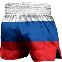 Russian flag Thai boxing shorts for men and women boxer shorts are suitable for training and competition MMA shorts 2