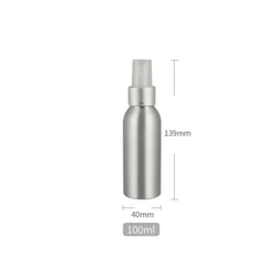 Aluminum Fine Mist Refillable Spray Bottle for Travel & Essential Oils (B 100ml)
