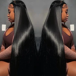 Straight Lace Front Wig Full Lace Human Hair Wigs For Women Human Hair 30 Inch 13x4 Bone Straight Human Hair Hd Lace Frontal Wig