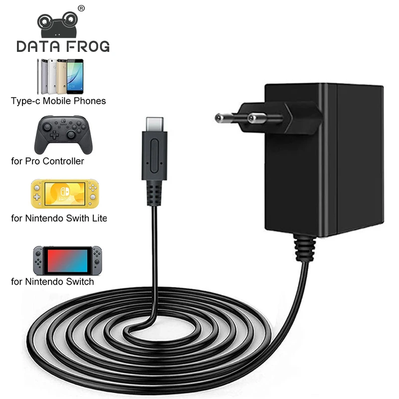 Data Frog Eu/us Plug Ac Adapter Charger Compatible-nintendo Switch /lite  Game Power Supply For Mobile Phone Charging Type C - Chargers - AliExpress