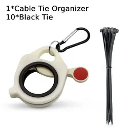 Portable Fluorescent Cable Tie Organizer and Storage Tool Keychain (Set2)
