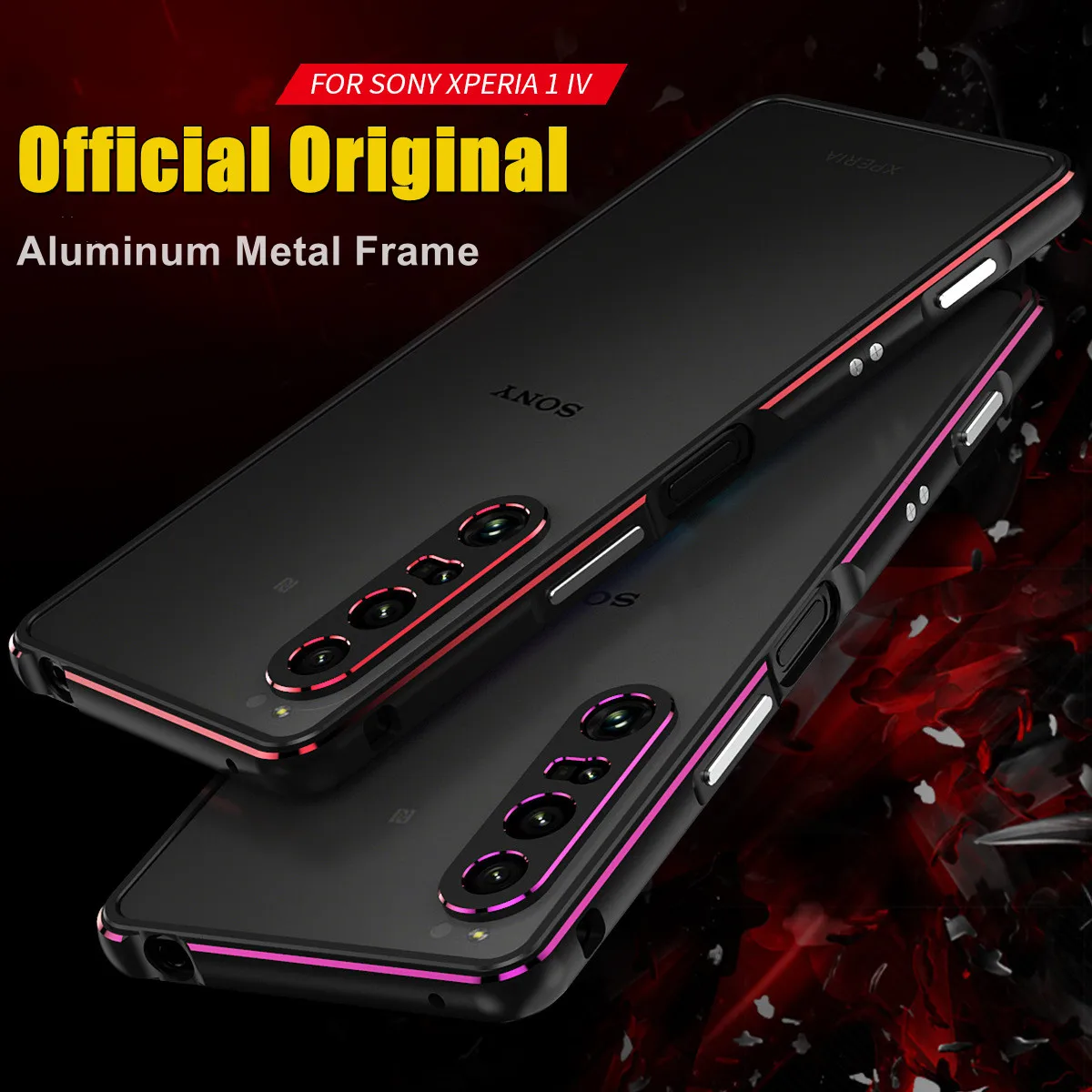 

Алюминиевый Чехол-бампер для Sony Xperia 1 IV 5 iii 10 iii 10 IV с металлическим защитным стеклом, чехол для мобильного телефона, противоударный армированный чехол