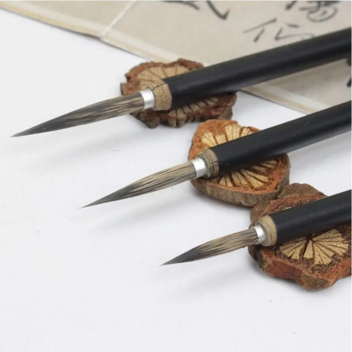 Pottery Tools 6Pcs Line Pen Copper Head Hook Calligraphy Brush Color Pottery Painting