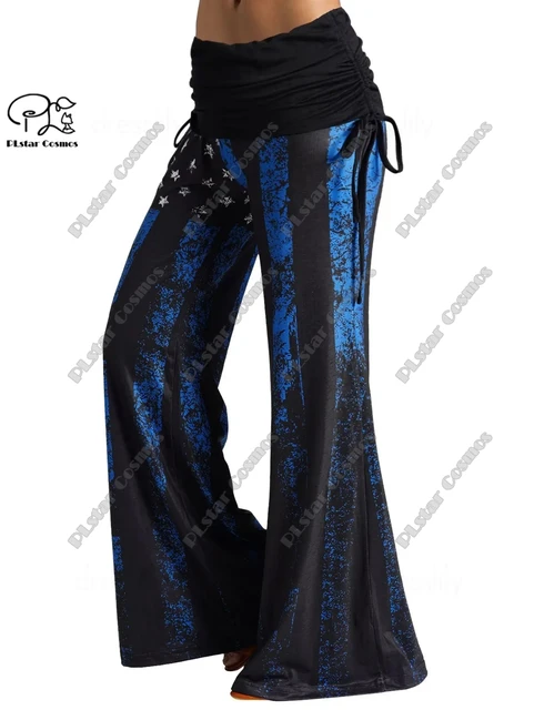 Wide-leg pants with fold-over waist - Pants - Women