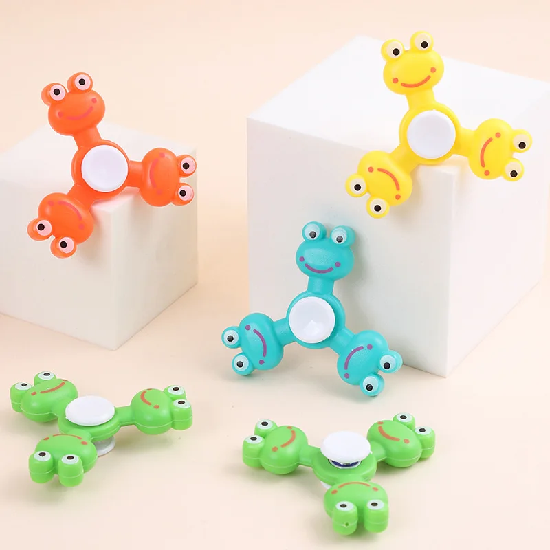 10/30Pcs Cartoon Rabbit frog Fingertip Gyro Stress Reliver Toy Kids Birthday Party Favors Easter Theme Goodie Bag Pinata Fillers stress relief toys party toys