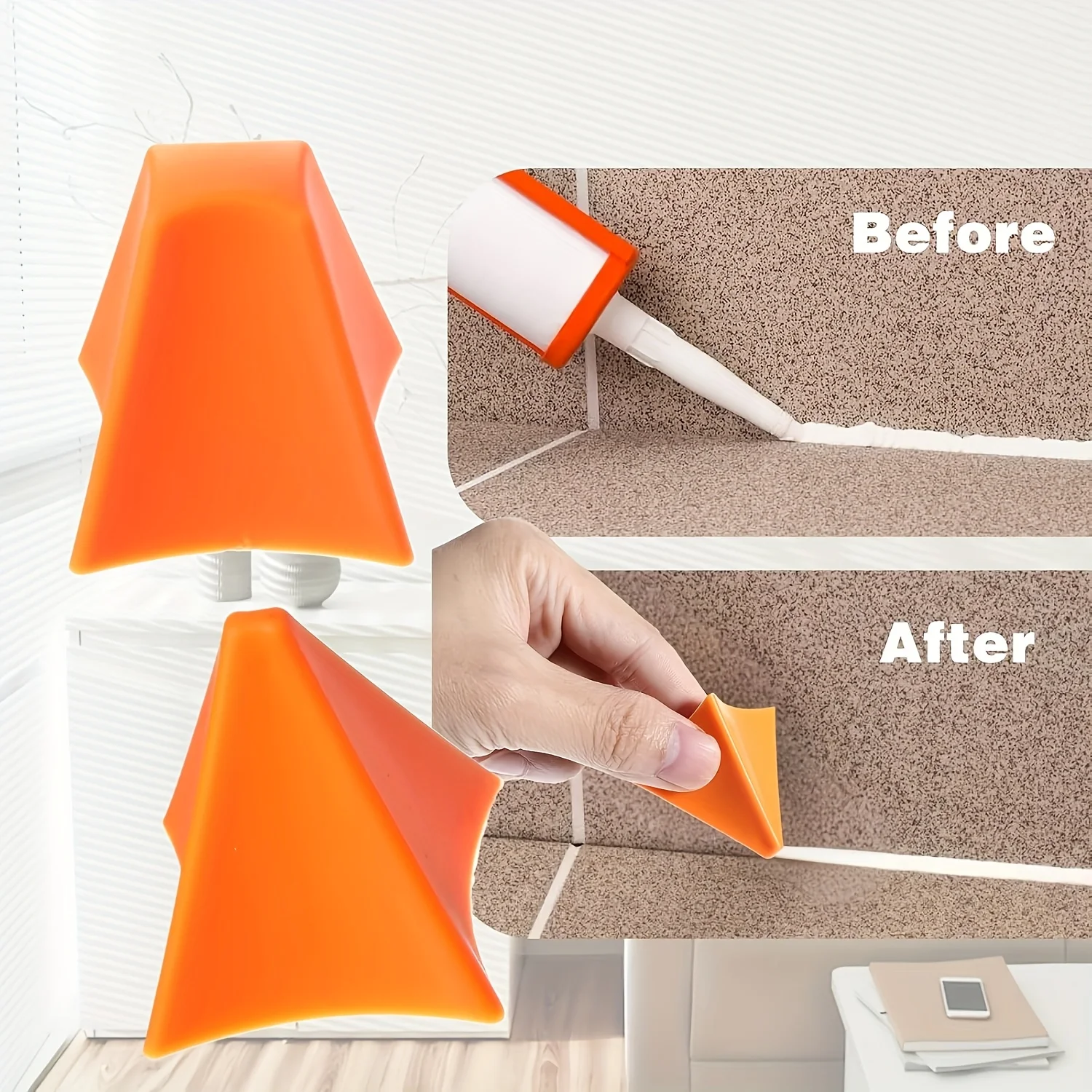 Silicone Caulking Tool Reusable Caulk Finishing Tool Caulk Smoothing Tool Caulking Applicator for Tile Window Grout Edge Removal