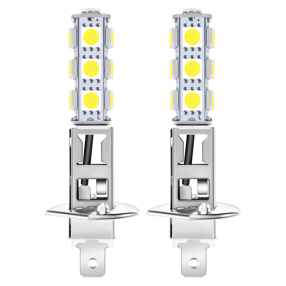 

2 шт., автомобильная лампа для передней фары H1, белая, 13 SMD, 5050