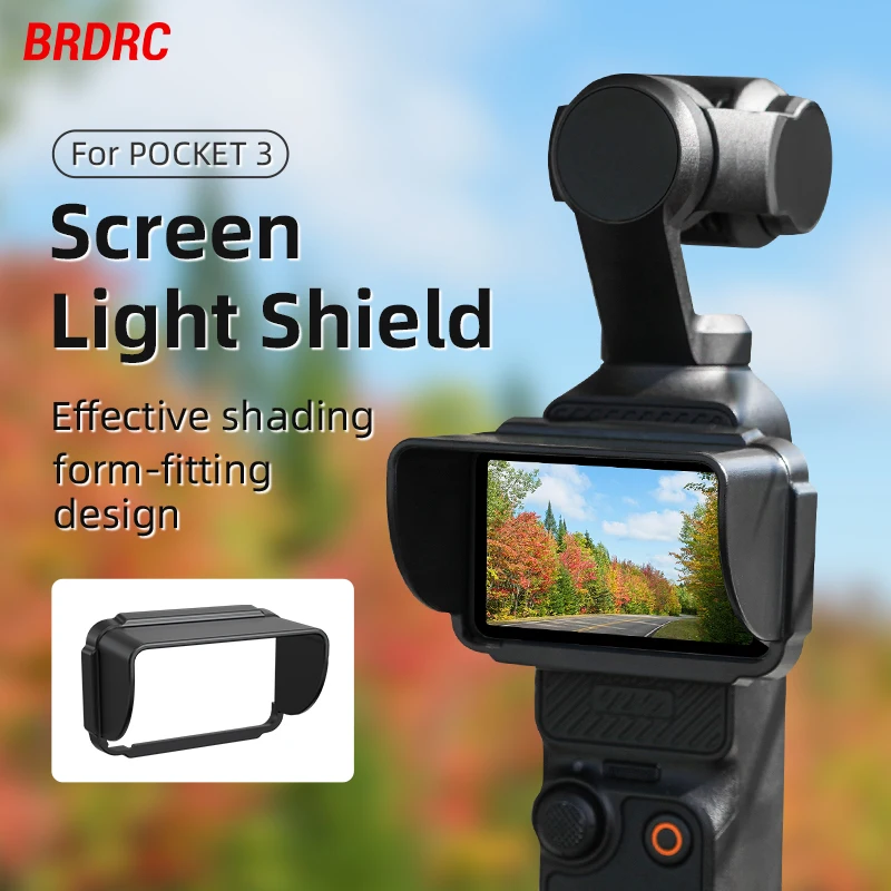 Description Picture 2 of itemBRDRC Sun Hood for DJI Osmo Pocket 3 Camera Light Weight Screen Sunshade Hood Cover Handheld Gimbal Camera Accessories