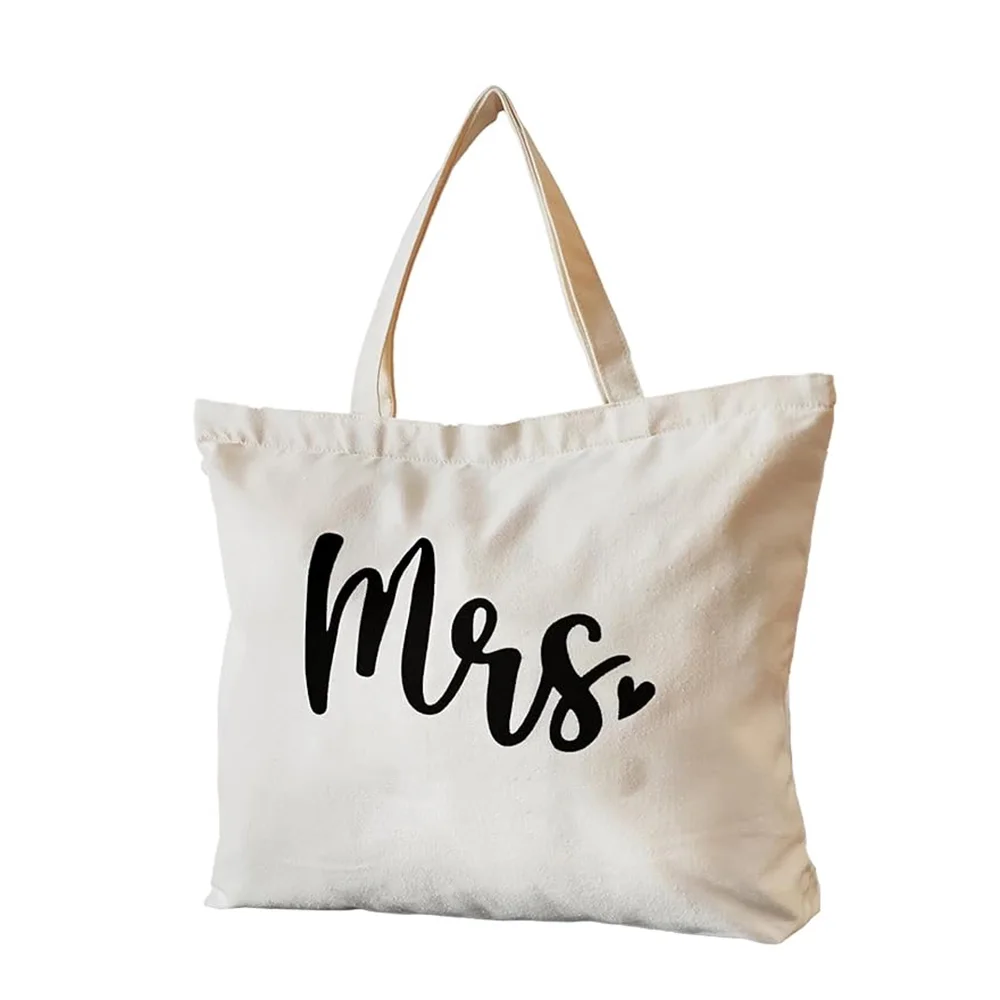 Borsa in tela Mrs Sposa per essere Bridal Shower spiaggia Matrimonio fidanzamento Viaggio in luna di miele Gallina di addio al nubilato Decorazione regalo regalo - Image 2