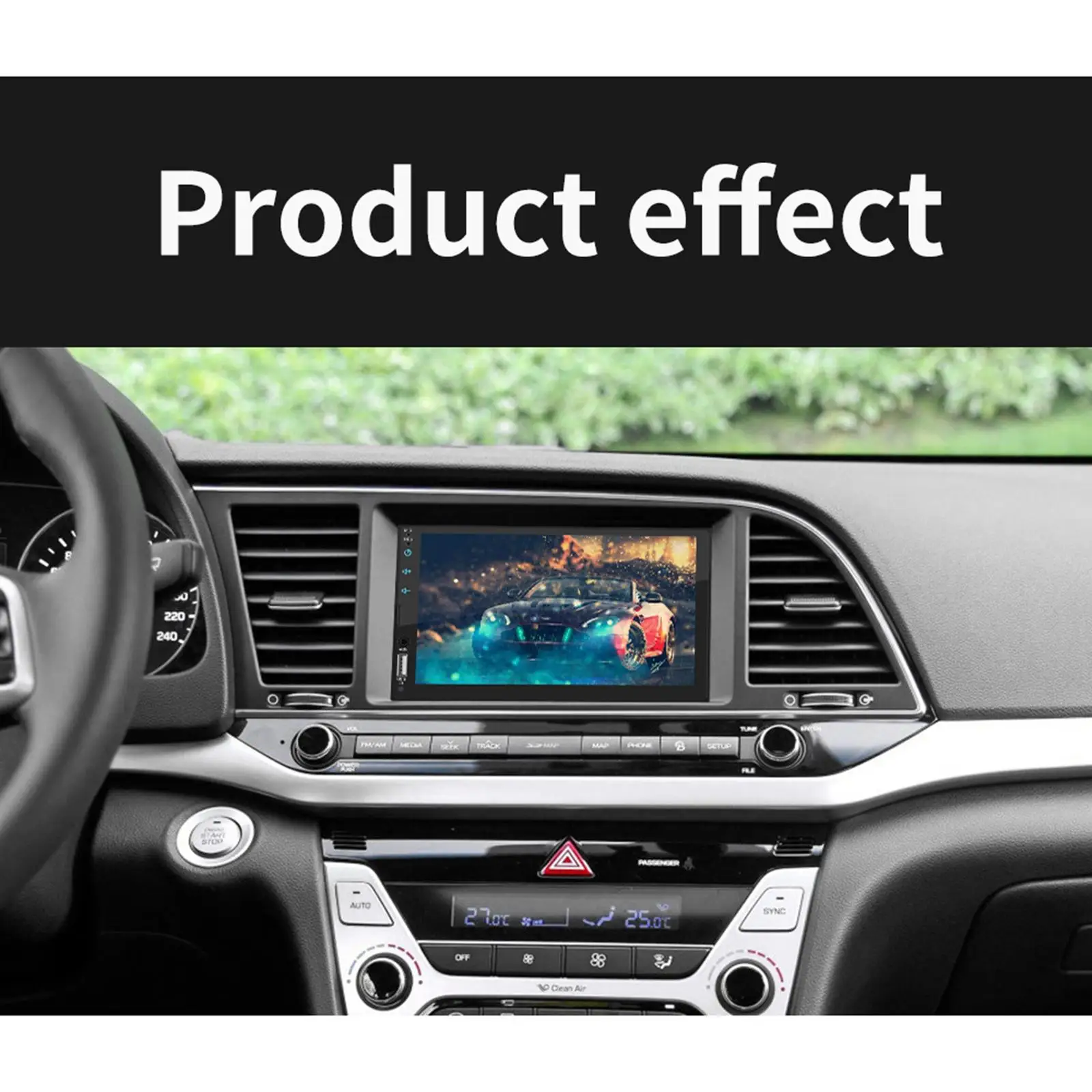 

Double Din Car Stereo Bluetooth Car Audio, 7 ''Capacitive Touch Screen Car Radio Support FM/USB/TF with Remote Control