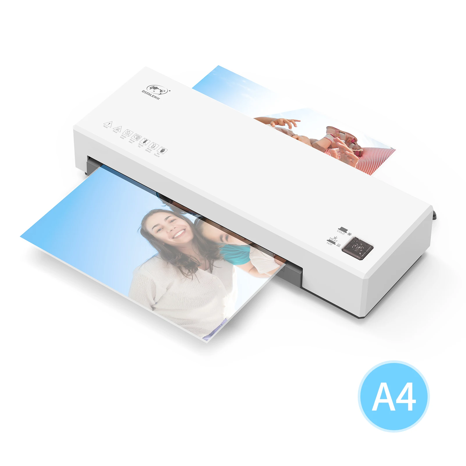 Laminating Machine A4 Laminator Hot and Cold 2 Roller System 9 inches Width Suitabe for A4/A5/A6 Pouches